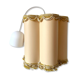 Vintage suspension lampshade with fringes