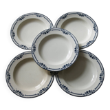 5 deep plates Salins Terre de Fer AB model Saussure