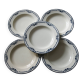 5 deep plates Salins Terre de Fer AB model Saussure