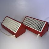 Pair of Ikea metal wall lights type V204 red