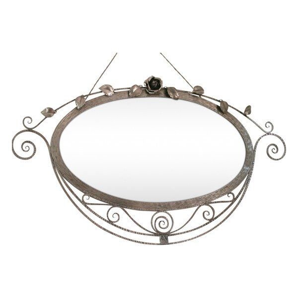 Brushed Wrought Iron Mirror