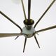 Italian brass and opaline chandelier, 1950s