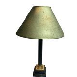 Empire bronze lamp base, marble and patinated sheet metal, 20th century