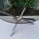 Chrome design coffee table and smoky glass 70s