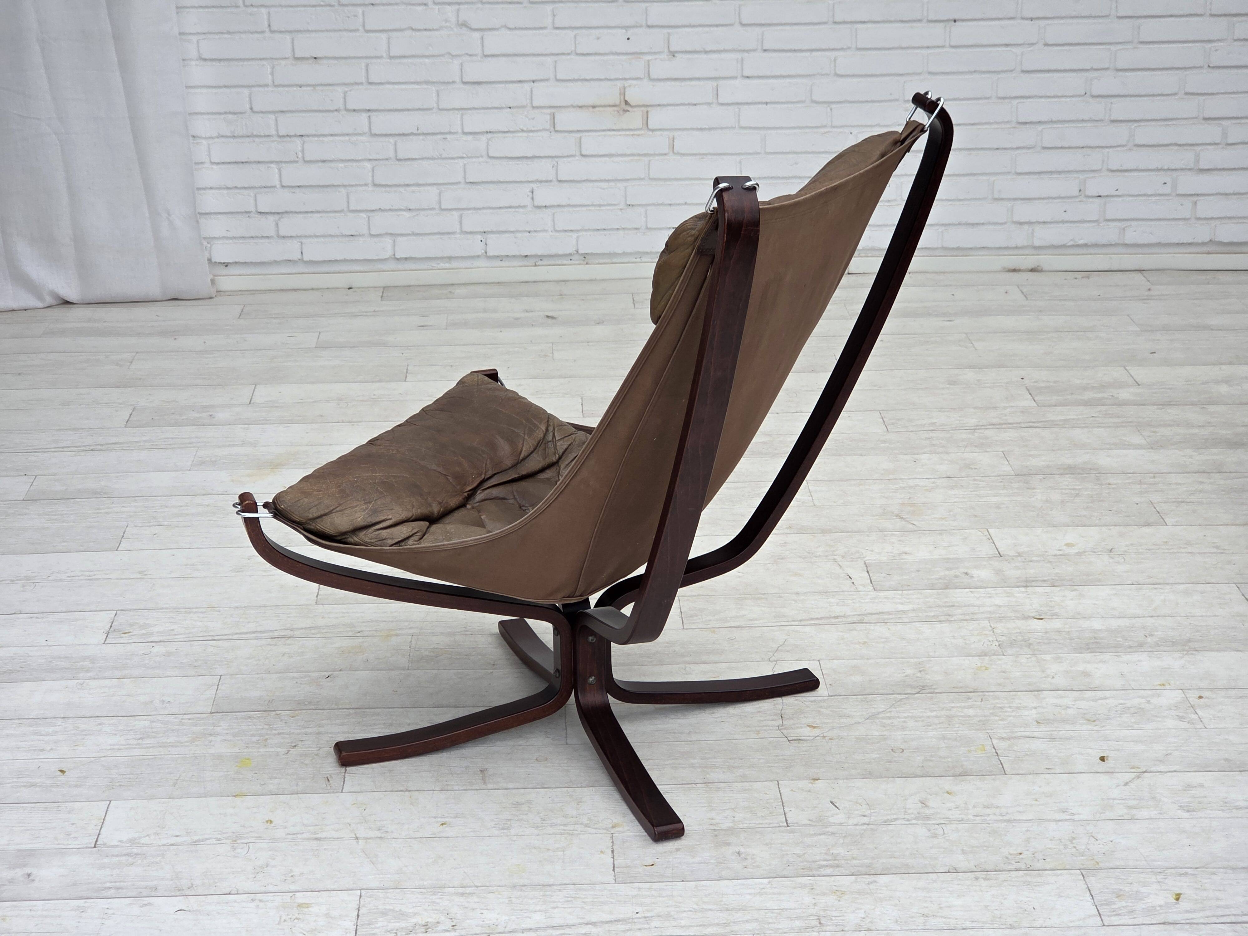 1970s, Norwegian design by Sigurd Ressel, armchair model "Falcon".