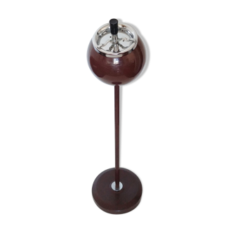 Cendrier boule vintage à piston sur pied chromé Années 70