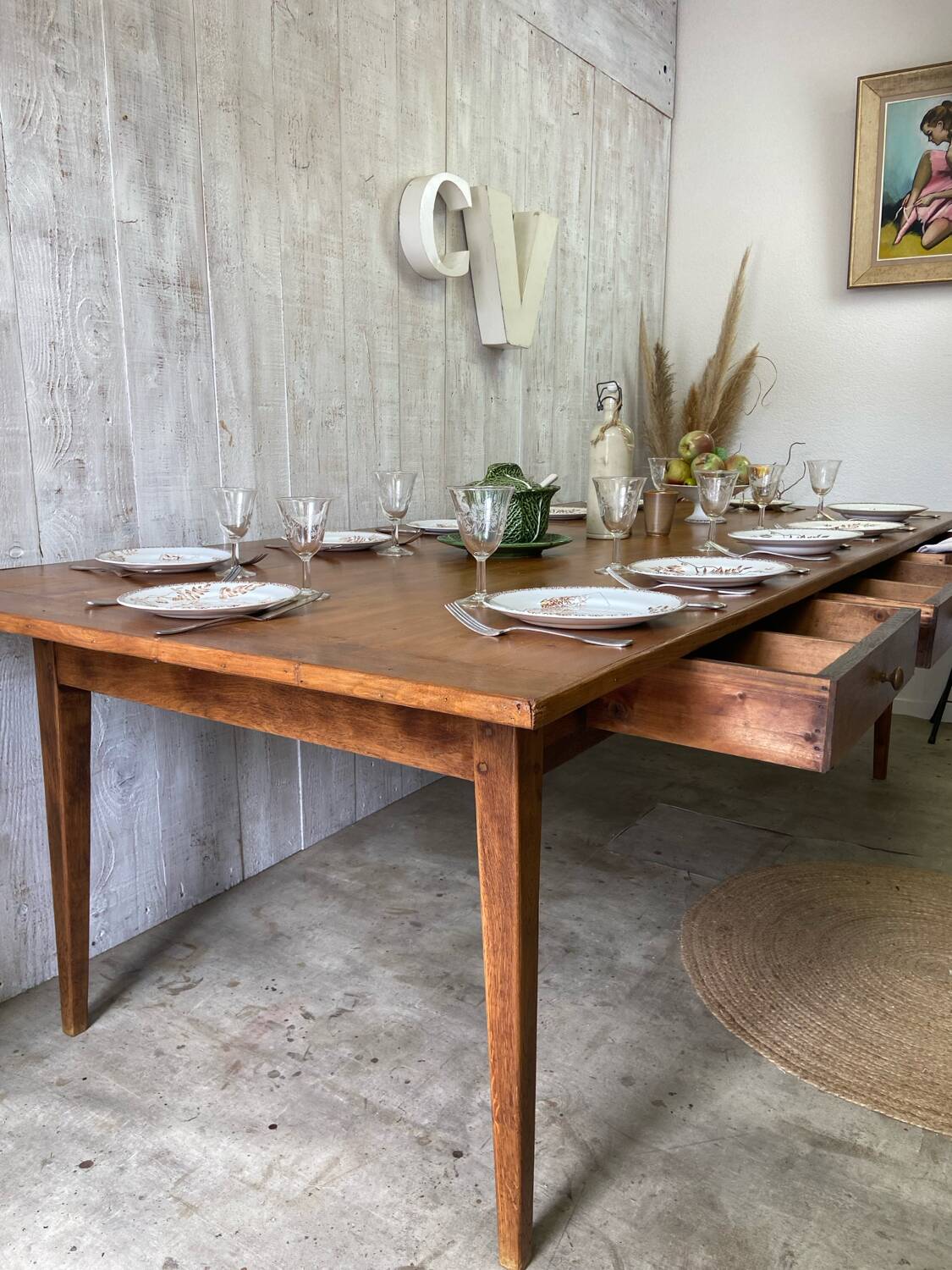 Table de ferme 237x107 cm
