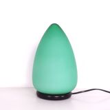 Lampe de table en forme d'oeuf en verre de Murano vert