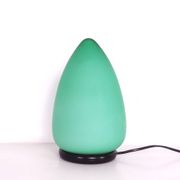Lampe de table en forme d'oeuf en verre de Murano vert