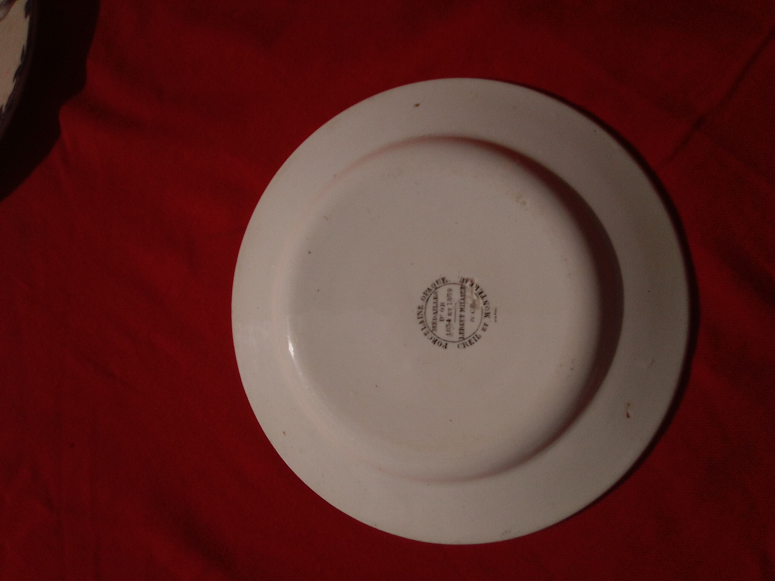 Talking plate Creil and Montereau Lebeuf Milliet gold medal between 1834 and 1839 La sylphide