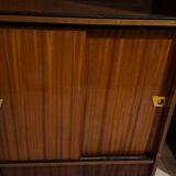 Vitrine en acajou verni 1960/70