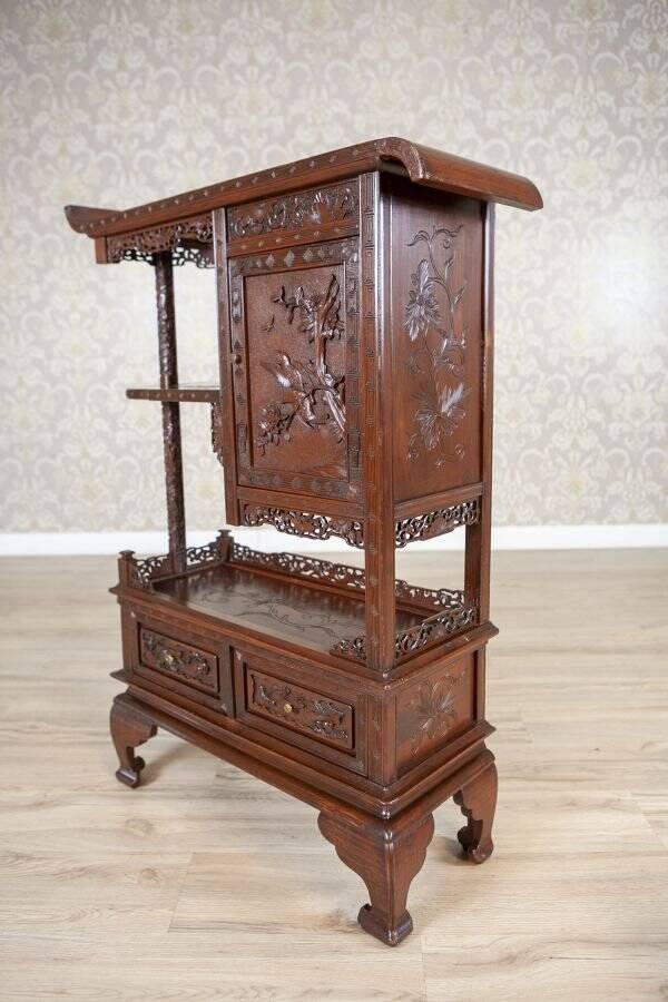 Antique Japanese Cabinet in Exotic Wood