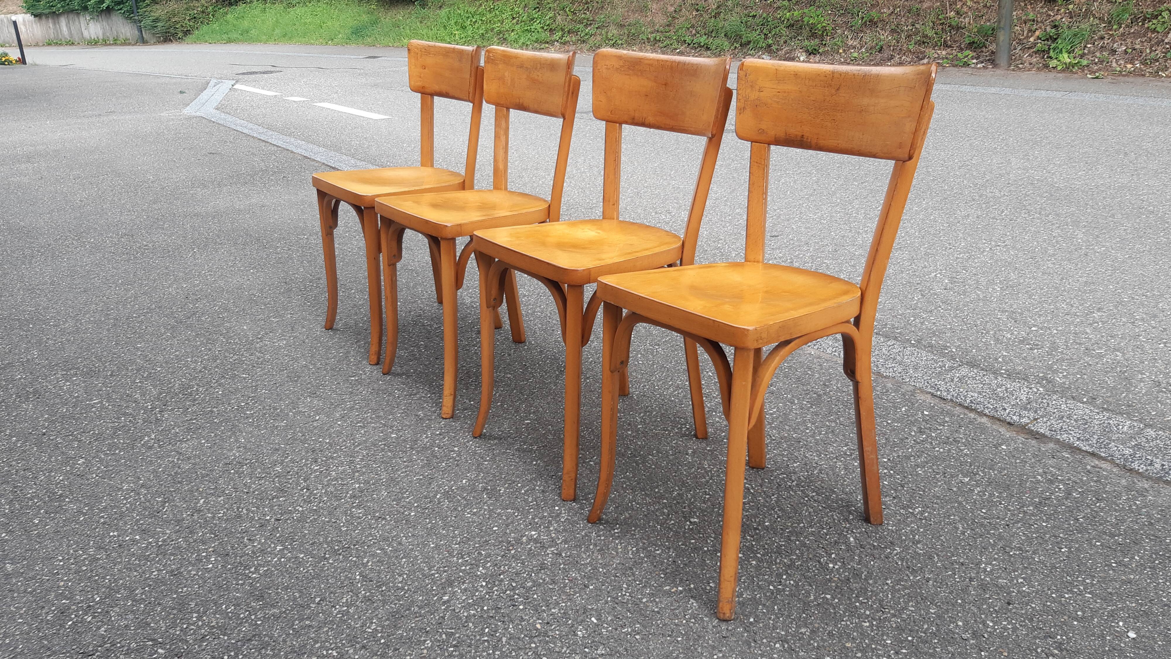 Set of 4 Baumann bistro chairs
