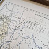 Printed in 1889, Meurthe-et-Moselle, old map.