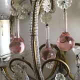 Pairs of Murano crystal wall lamps 1940