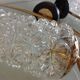 Pair of brass sconces and structured tulip glass 60/70s