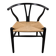 Oak lacquered chair with cord, model CH-24 "Wishbone" by Hans J. Wegner for Carl Hansen & Søn, Denmark, 1960