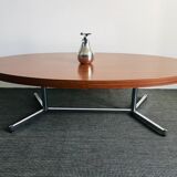 Table design low, oval shape, vintage.