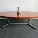 Table design low, oval shape, vintage.