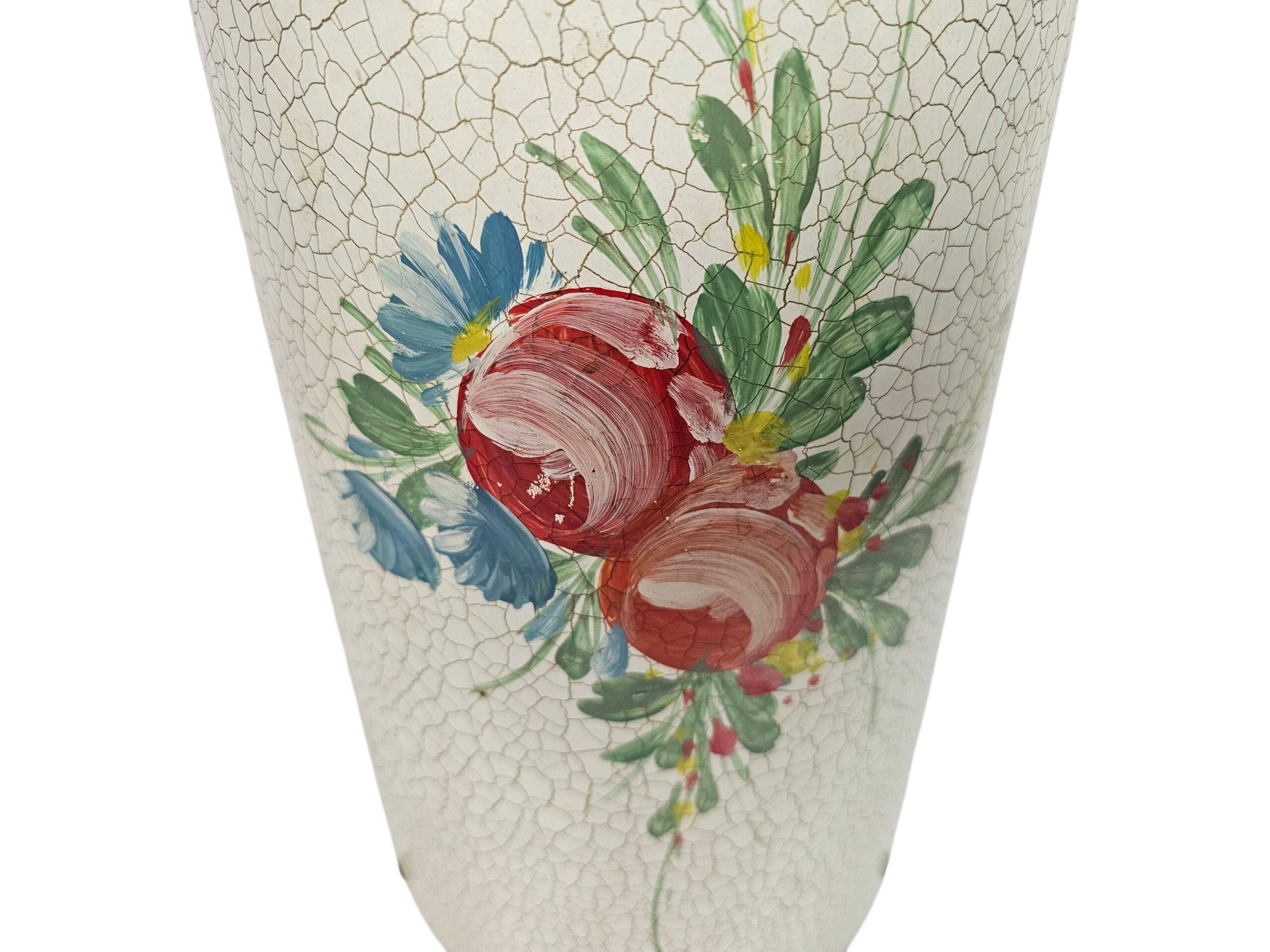 Dutch design - Umbrella bin (or umbrella stand) - hand-painted - enamel