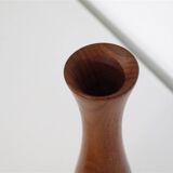 Vintage Scandinavian teak vase 1960