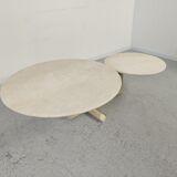 Two modular rotating trays coffee table
