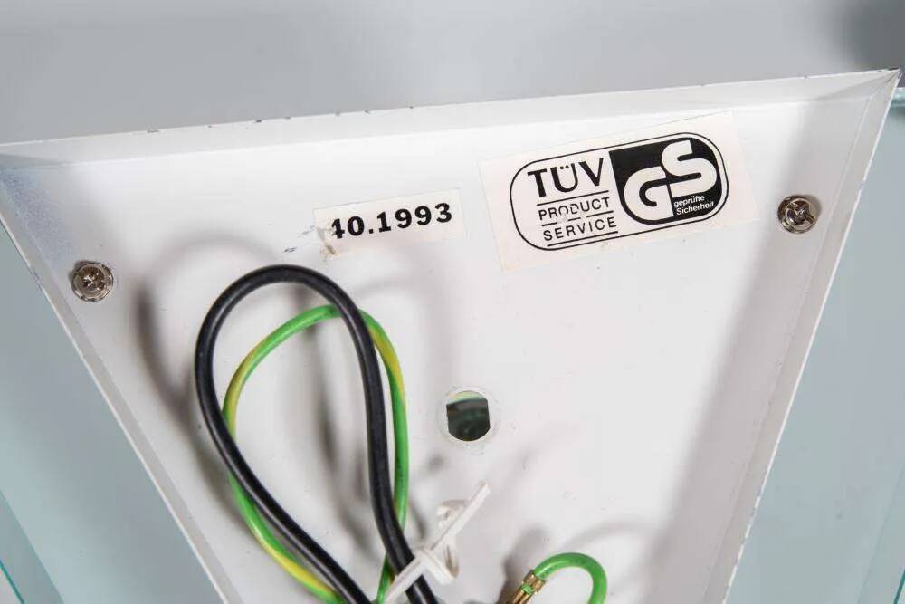 Minimalist 80s wall lamp, postmodern light fixture.