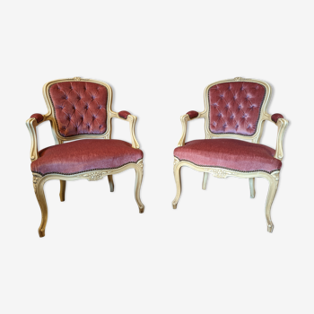 Paire de fauteuils Louis XV