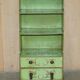 Pair of Waterfall Regency Sheraton antique bookshelves hand-painted.