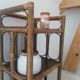 Etagère en rotin vintage