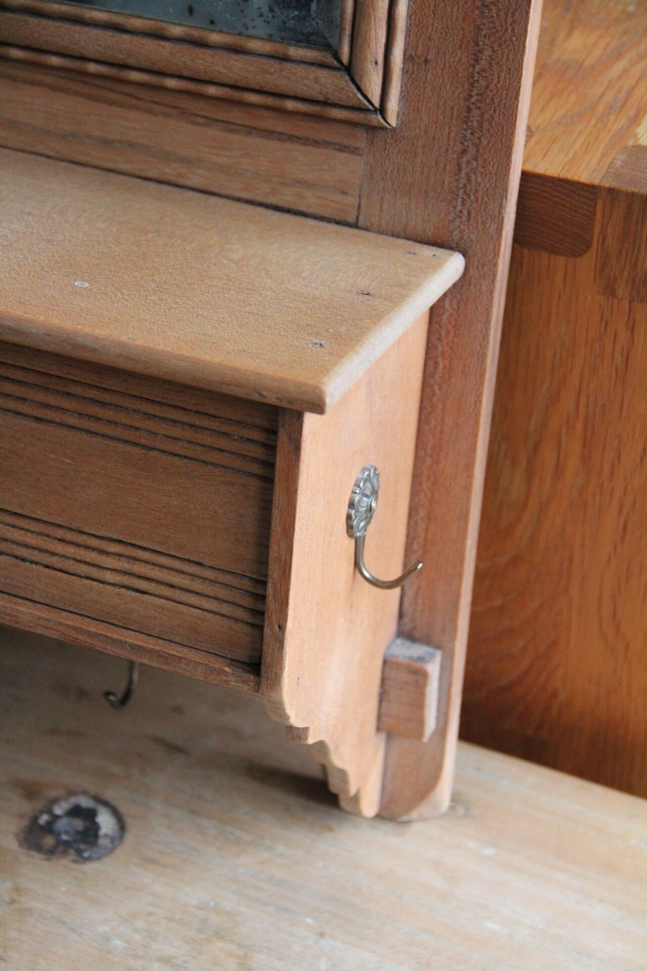 Toilet or pharmacy cabinet with old mirror