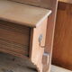 Toilet or pharmacy cabinet with old mirror