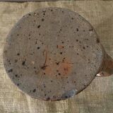 Pyrite stoneware jug vase with handle