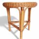 1960s Handmade Vintage French Riviera Wicker & Bamboo Side Table