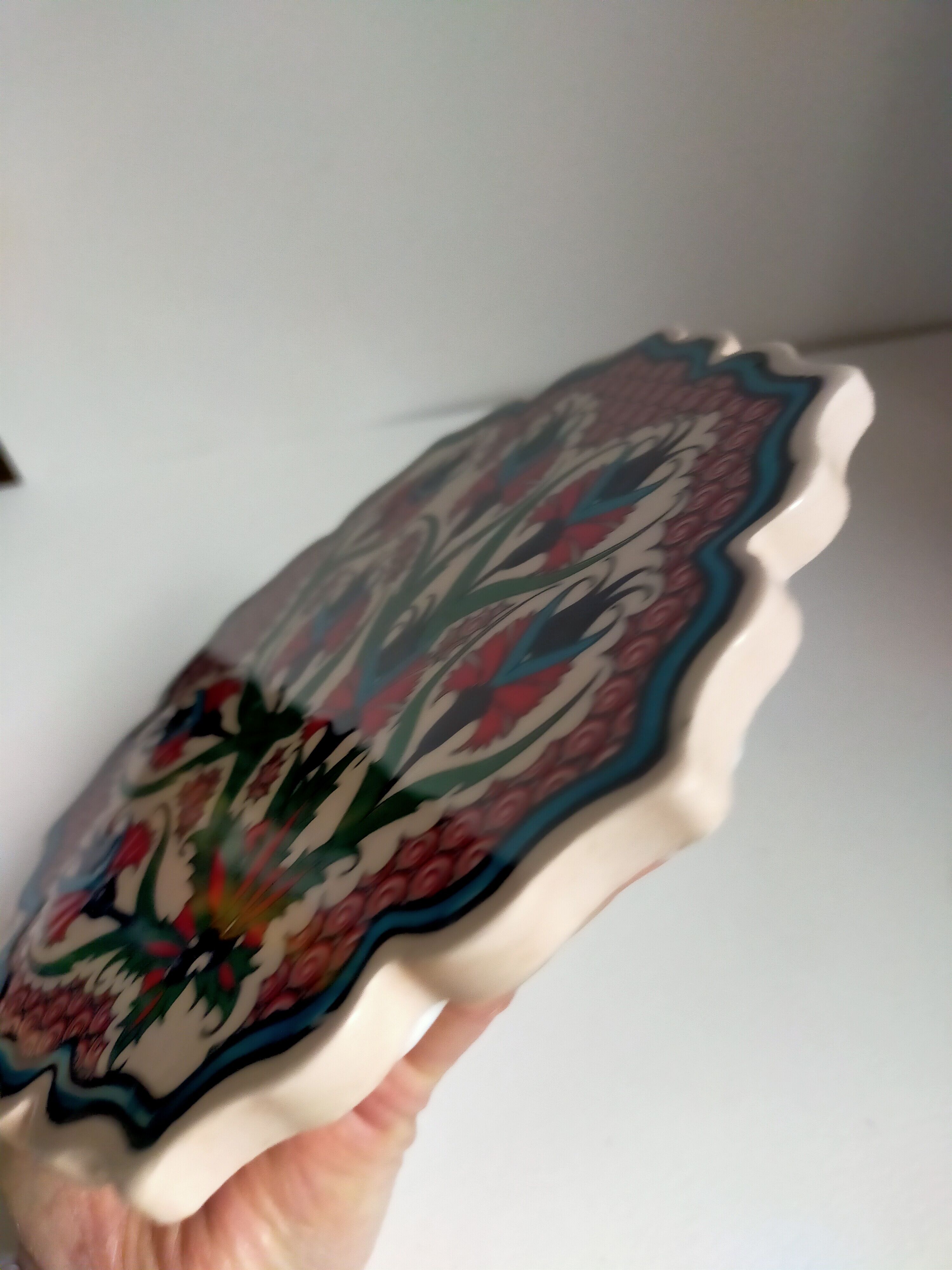 Flowery turkish trivet table mat