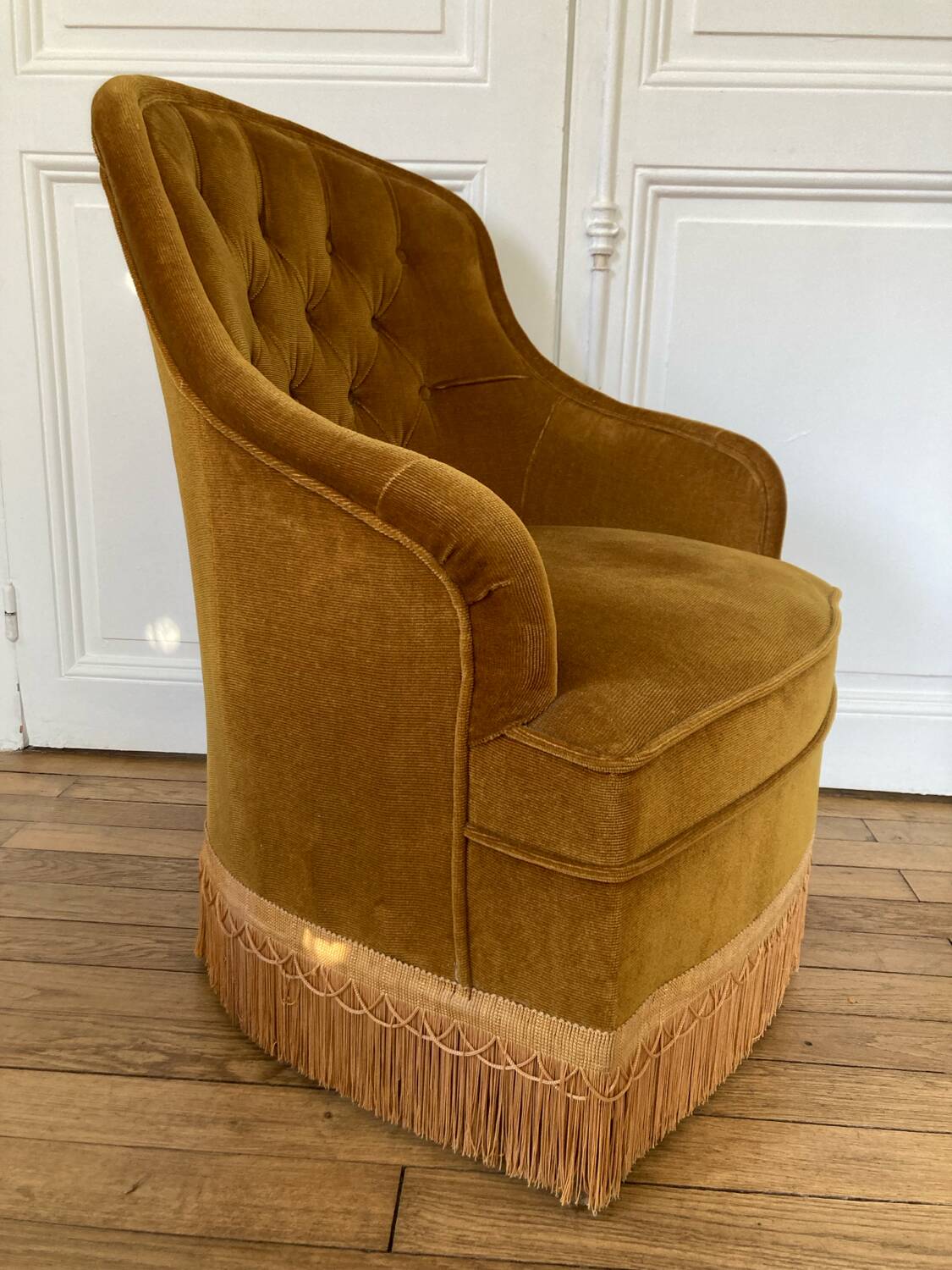 Velvet armchair