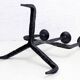 Brutalist cast iron candle holder 1950