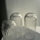 Set of 6 orangeade glasses in ribbed glass