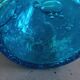 Blue bubbled glass vase Top Design Italy 1970