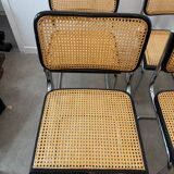 Set of 4 Marcel Breuer Cesca chairs made in Italy.