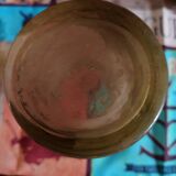 small multi-layer glass ball vase cleared with cassis acid and enhanced with paint signed Theodor
