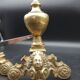 Pair of Fireplace Andirons in Brass Decor Cast Iron Marmousets Louis XIV Loft Style
