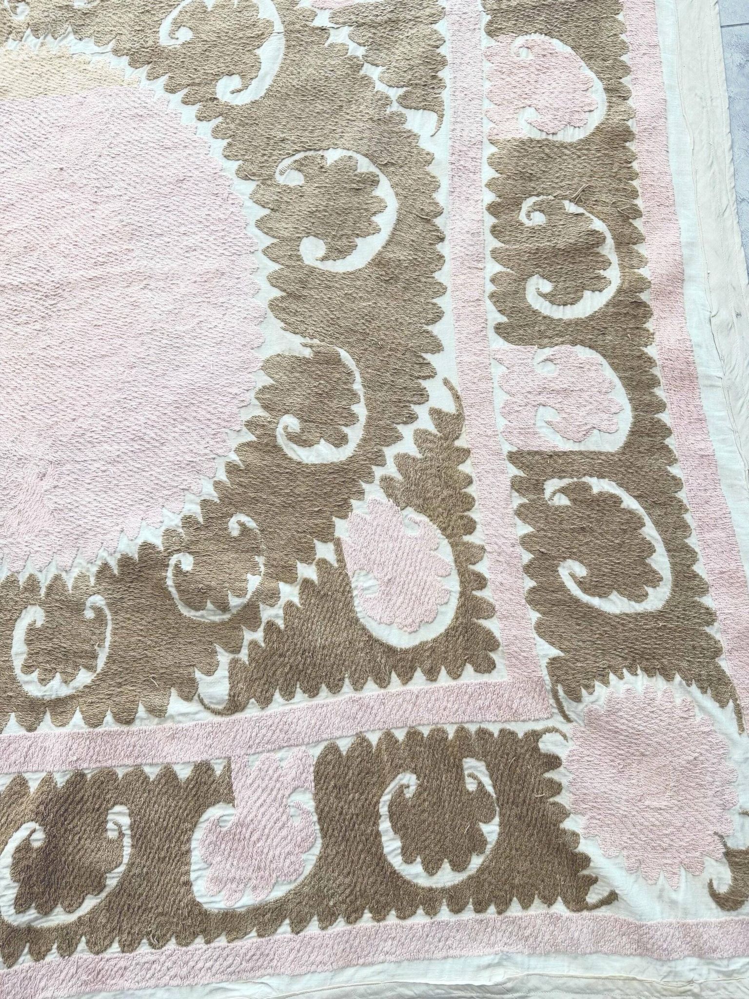 Vintage hand-embroidered tablecloth 137x142 cm