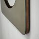1970s Italian Space Age Smoked Glass and Circular Wall Mirror