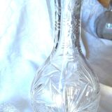 Beautiful crystal carafe with a beautiful worked crystal stopper