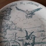 Faience plates by Gien Fables by Lafontaine