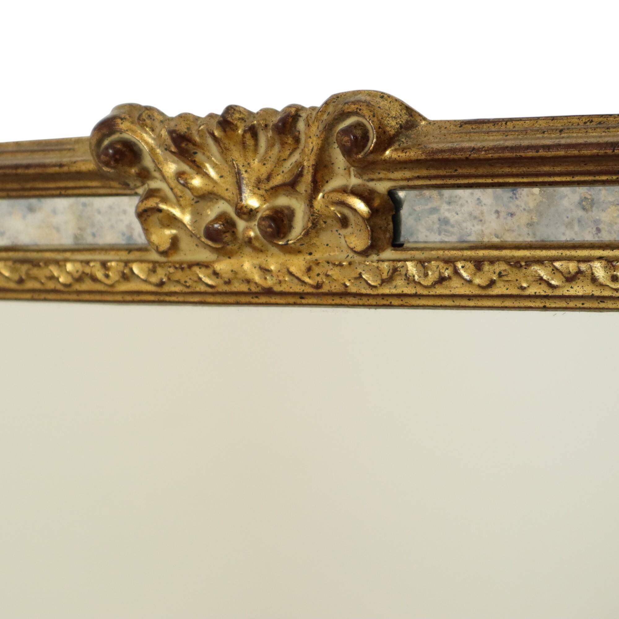 Classic Golden Deknudt Mirror Baroque Style Fumé Glass 95cm
