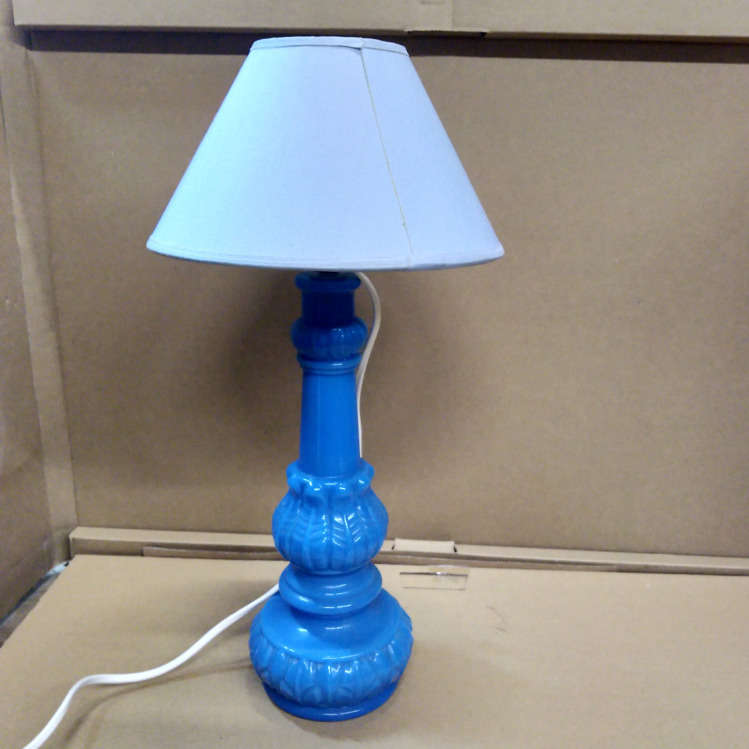Blue opaline lamp 1960