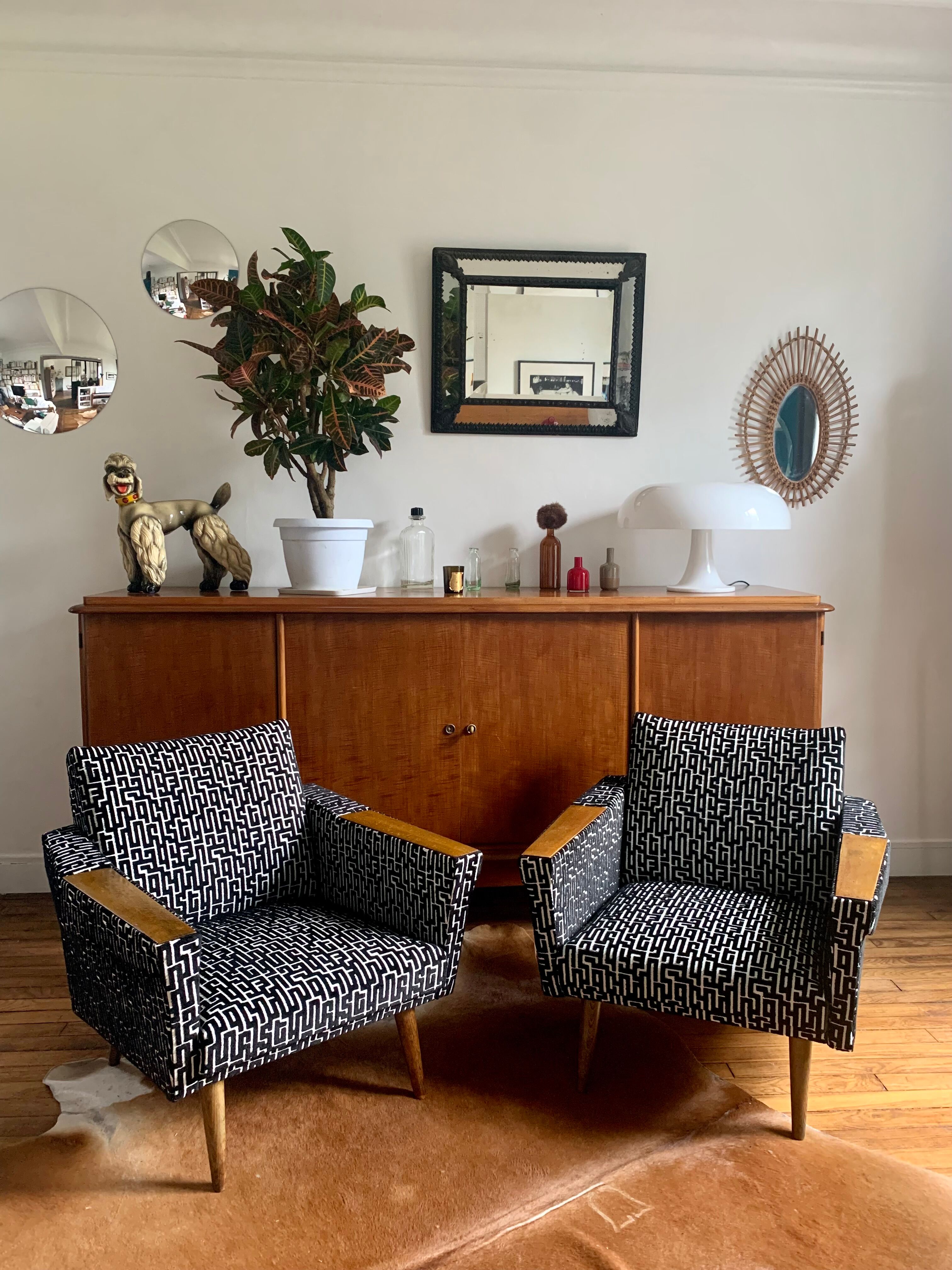 Paire de fauteuils 50's
