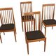 Set van 4 Bramin eetkamerstoelen 'Halgarde'